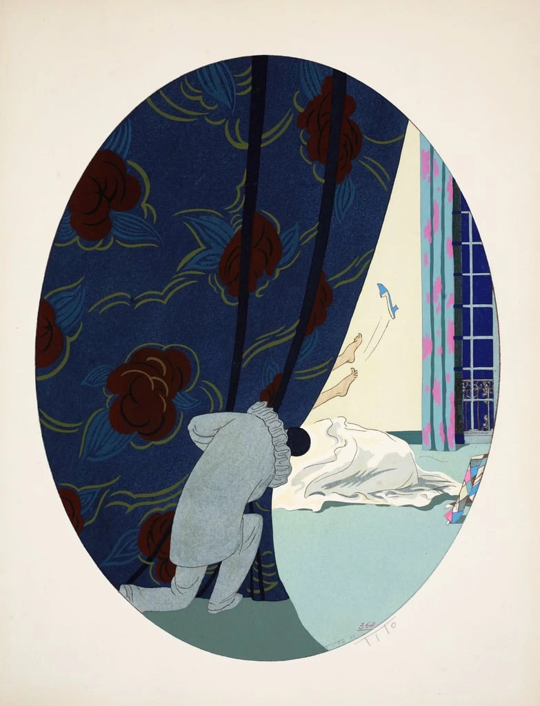  232-Ettore Tito-I cinque sensi- udito, vista, olfatto, tocco e gusto, pub. Paris, 1925 